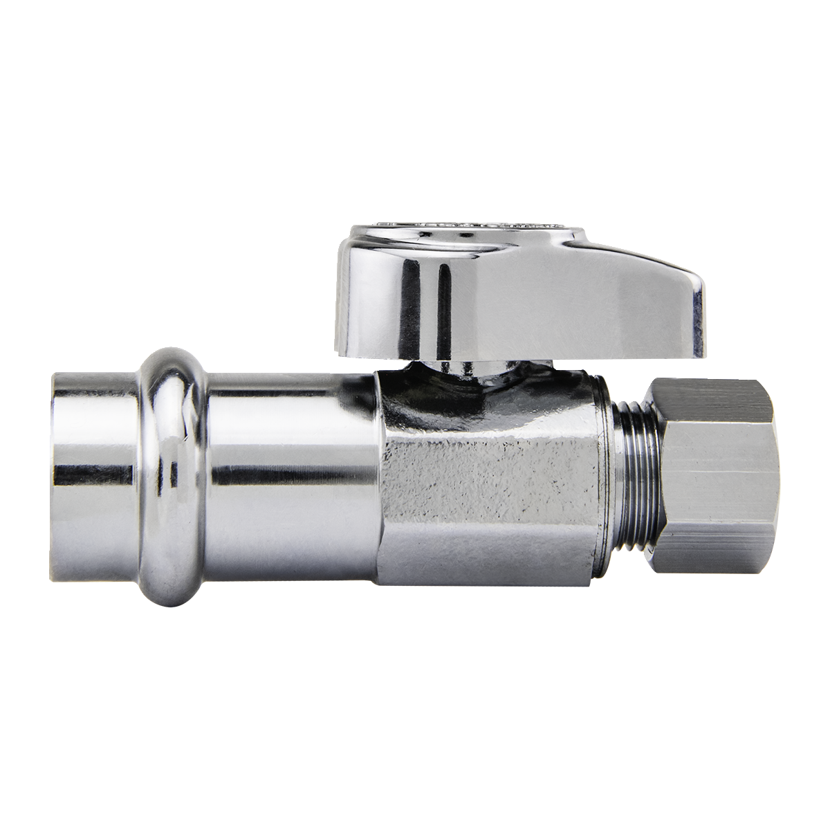 1/2 in. Nom Press Connect with 3/8 in. O.D. Comp Straight Stop BrassCraft